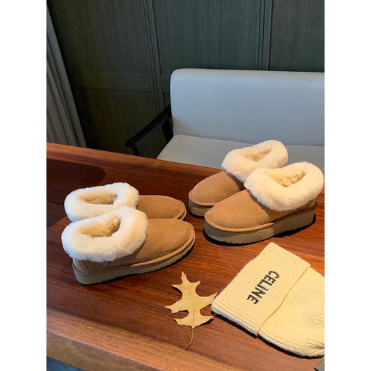 Women's Warm Veet Padded Thickened Furry Cotton Snow Boots