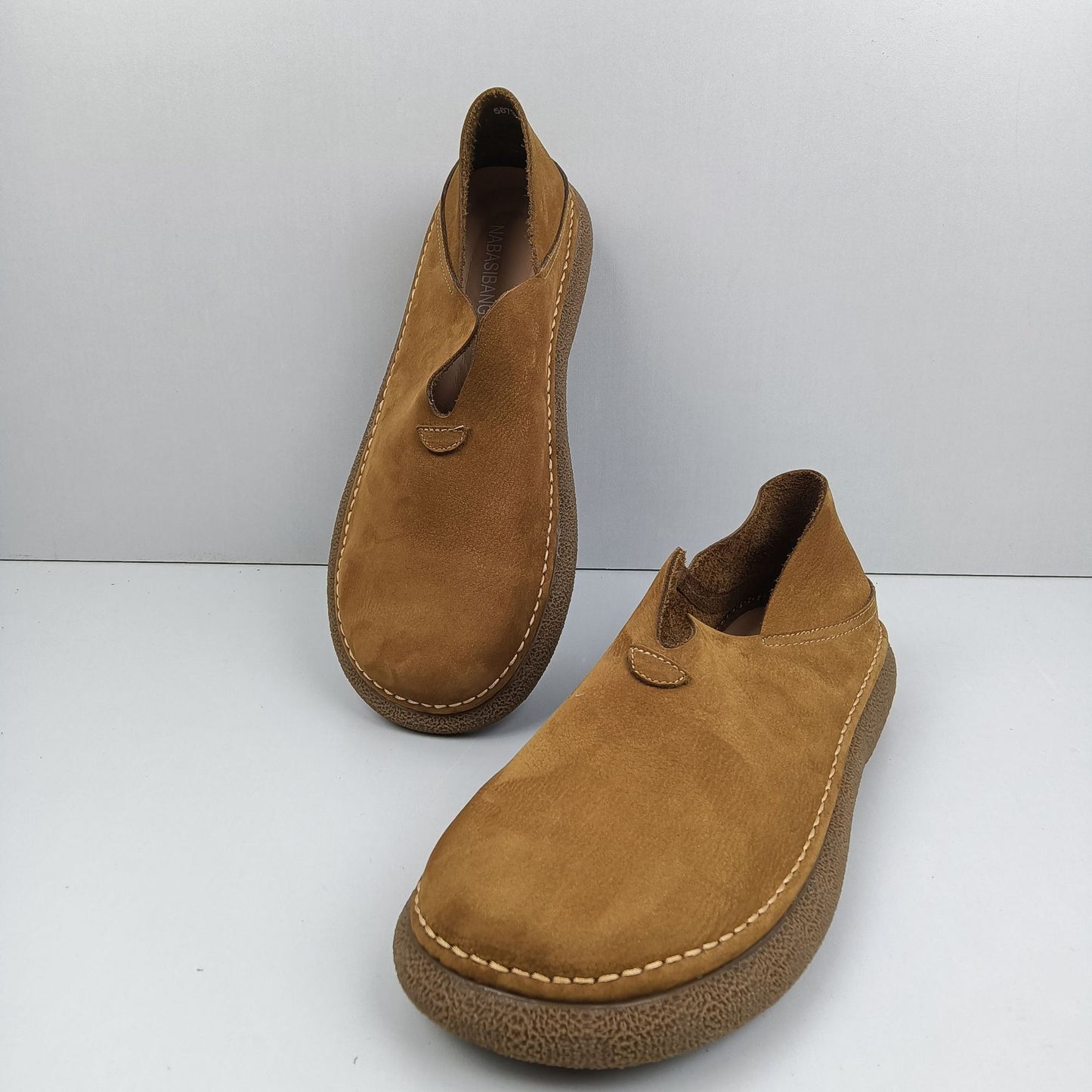 Waterproof Suede Business Dress Cowhide Rubber Sole Men's Casual Leather Shoes