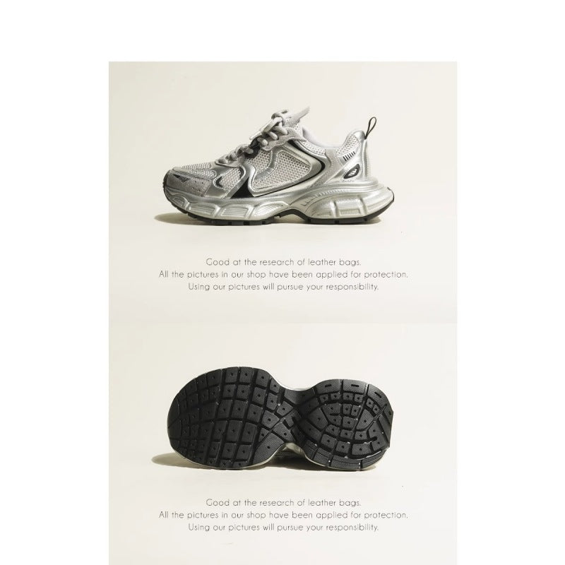 Women's Genuine Thick Bottom Heightened Daddy Retro Sneakers