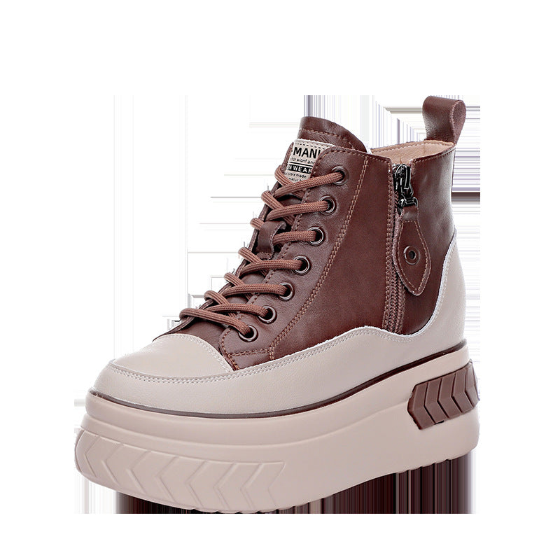 Women's Skate Trendy Autumn Platform High Height Increasing Women's Casual Shoes