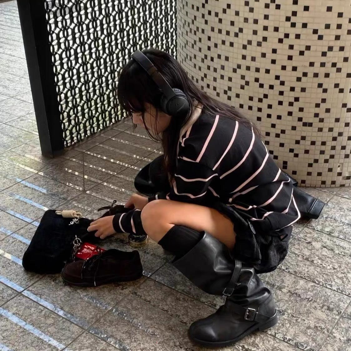 Women's Thick Bottom Tall Knight Fat Big Tube Circumference Boots