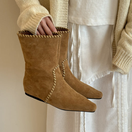 Autumn Retro Easy Matching Suede Short Boots