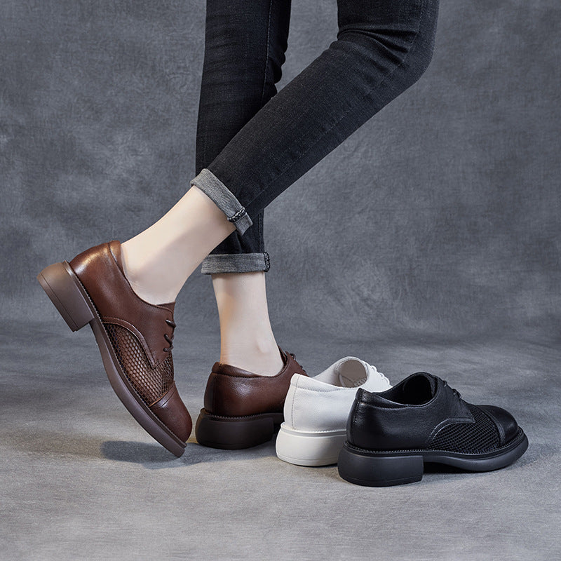 Women's Summer Genuine Mesh Breathable British Style Casual Shoes