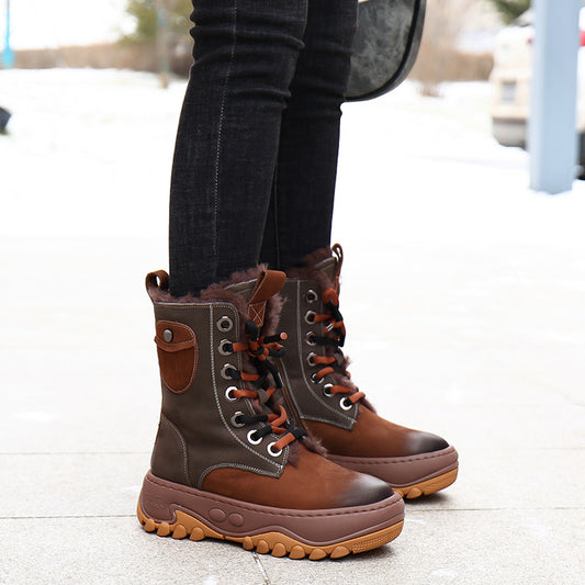 Women's Fleece-lined Thickened Cold Protection Northeast China Cotton Snow Boots