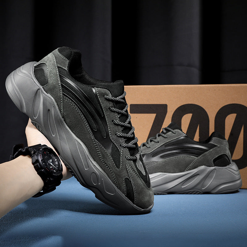 Men's Street Style Retro Platform Dad Breathable Mesh Elevator Wild Men's Sports Shoes