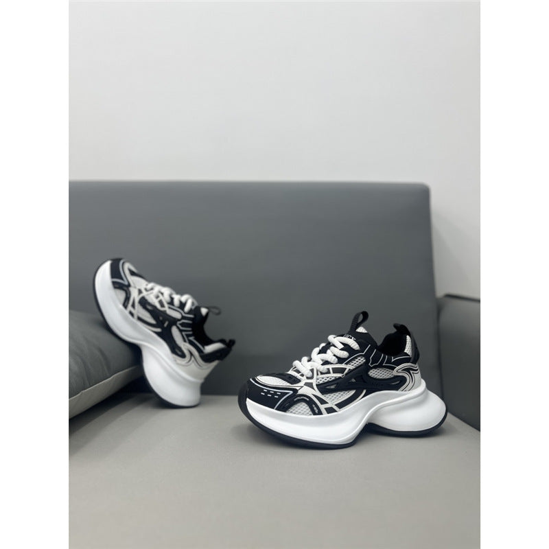Men's Fashion Trendy Wild Mesh Breathable Comfortable Platform Men's Business Leather Shoes