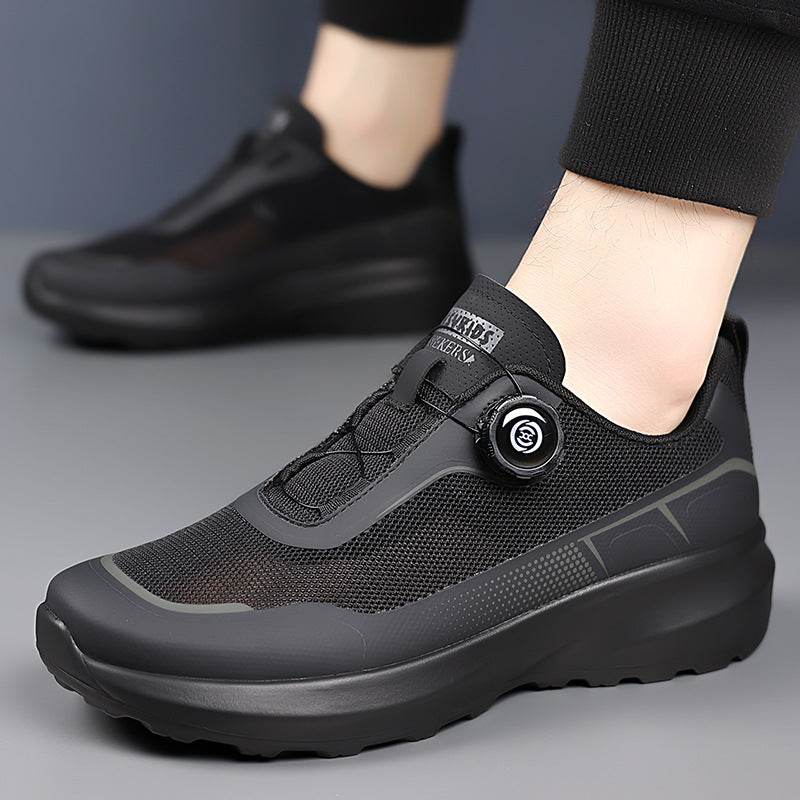 Men's Spring Thick Bottom Rotating Buckle Soft Fashionable Hiking Outdoor Men's Shoes