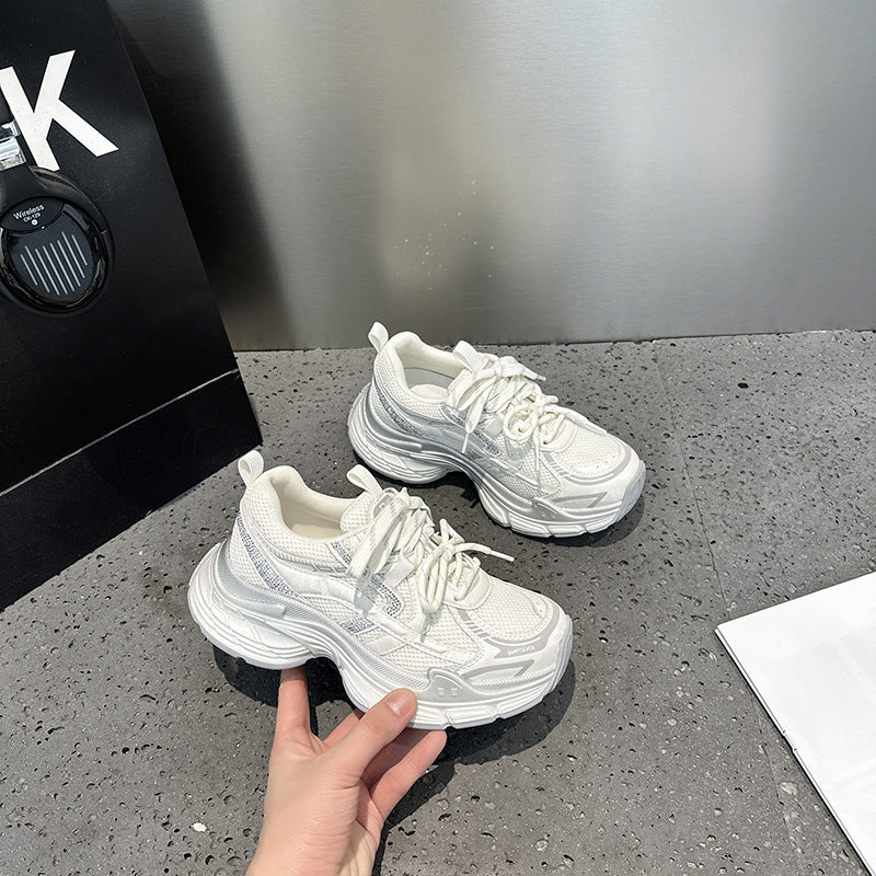 Women's Dad Spring European Goods Trendy Feet Small Elevator Women's Sports Shoes