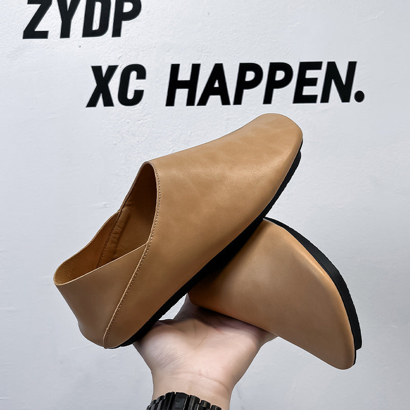 Minimalist Comfort Spring Soft Bottom Authentic Men's Casual Leather Shoes
