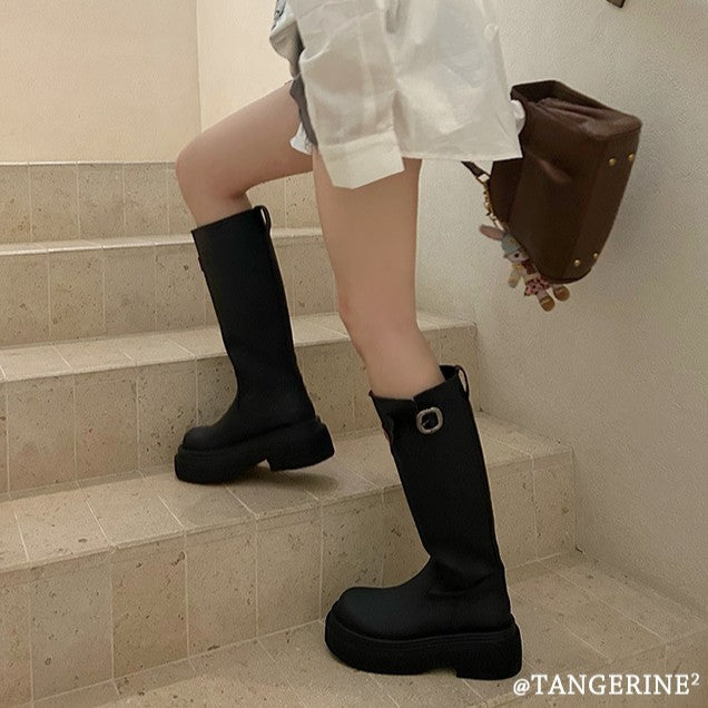 Women's Red Na Outdoor Waterproof Long Fashion Rain Boots