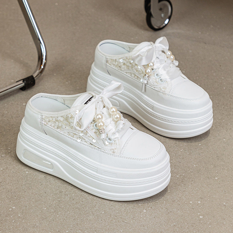 Women's Authentic Toe Box Half Height Increasing Slippers