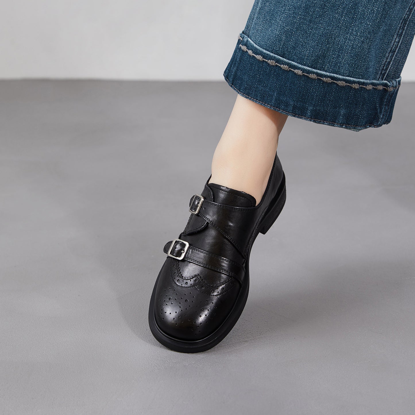 Women's Mild Luxury Retro Brogue Spring Flat British Loafers