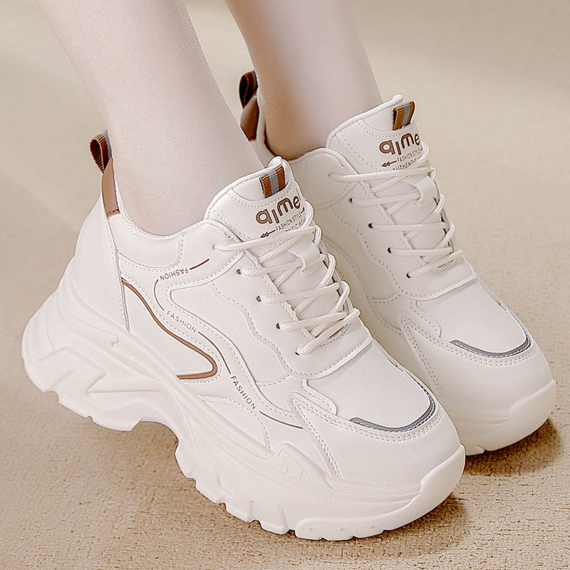 Women's Height Increasing Insole Fashion Clunky Sports Casual Shoes