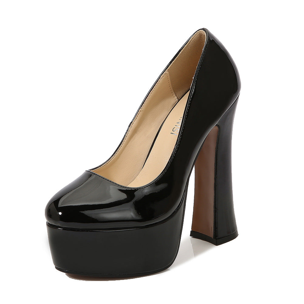 Car Model Cheongsam Catwalk Show High Female Chunky Platform Waterproof Heels