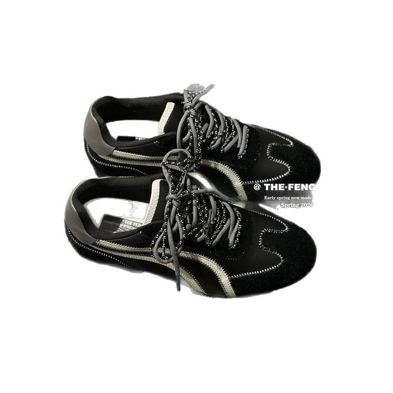 Yuan Spring Versatile Height Increasing Insole Color Matching German Training Women's Sports Shoes
