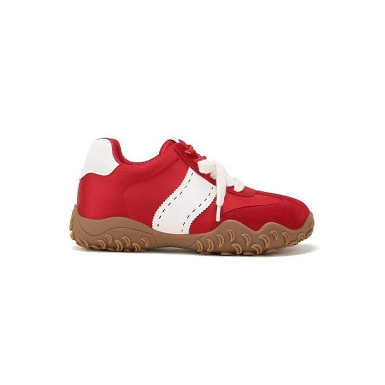 Increasing Insole Mercerized Crescent Pearl Lace Sports Casual Shoes