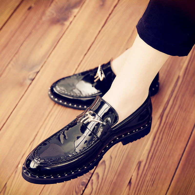 Men's Winter British Trend Pointed Club Hairdresser Casual Shoes