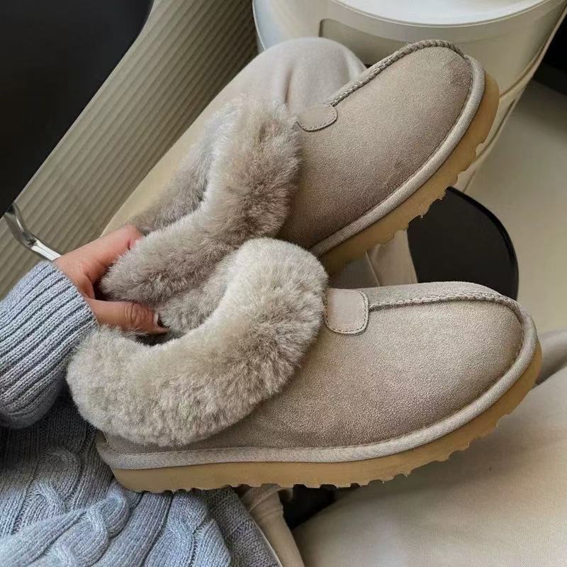 Women's Fur Integrated Thickened Warm Slugged Bottom Boots