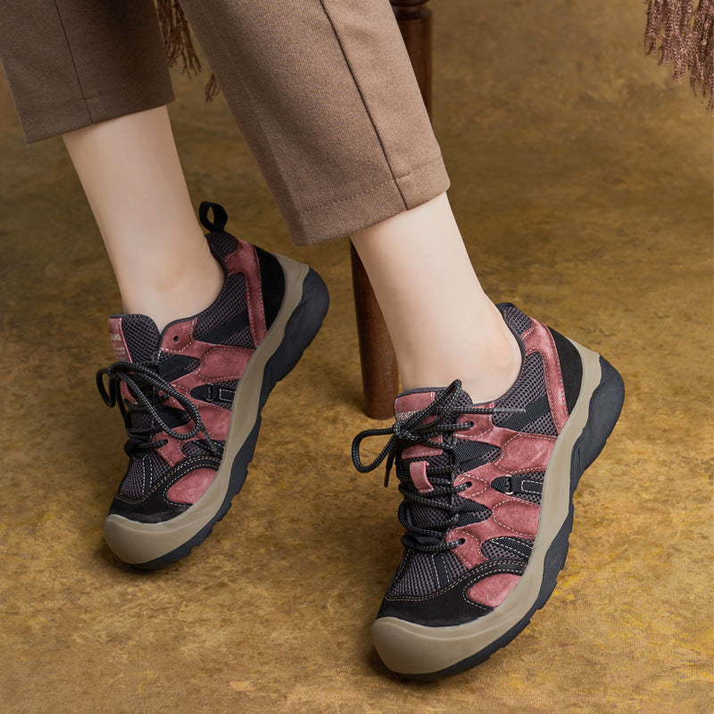 British Style Color Matching Flat-heeled Pumps Outdoor Women's Casual Shoes
