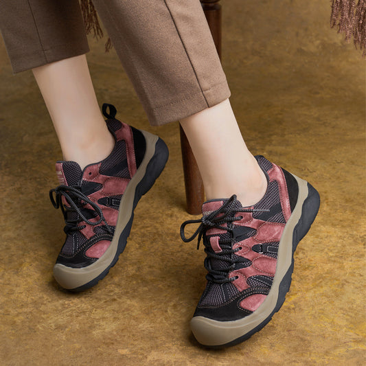 British Style Color Matching Flat-heeled Pumps Outdoor Women's Casual Shoes