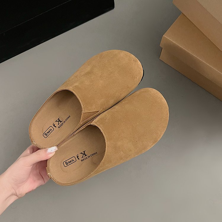 Women's Closed Toe Mules Outer Wear French Slippers