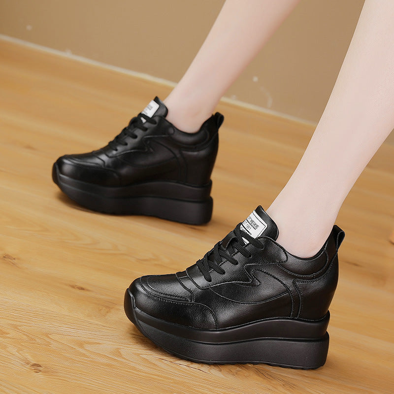 Women's Autumn Platform Muffin Small Height Increasing Insole Women's Casual Shoes