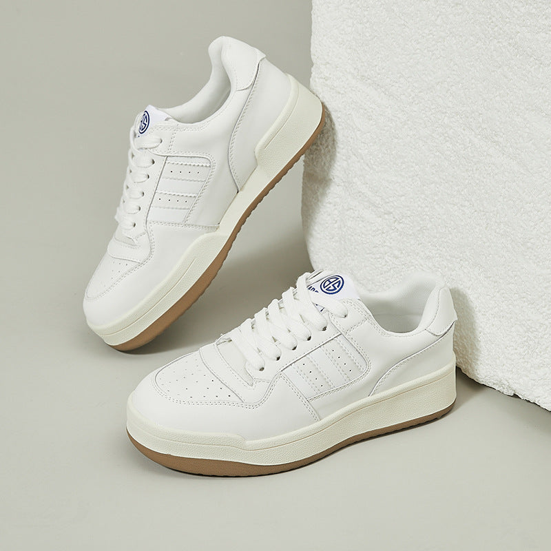 Women's White Lightweight Soft Platform Sports Versatile Hight Increasing Women's Casual Shoes