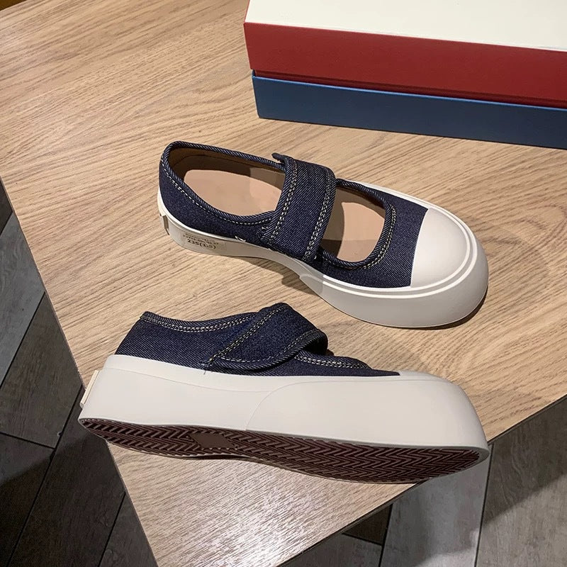 Platform Muffin Mary Jane Velcro Ugly Women's Sports Shoes