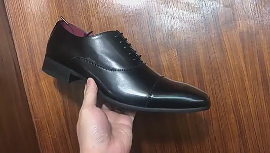 Men's Style Formal Wear Square Toe Wedding Oxford Men's Business Leather Shoes
