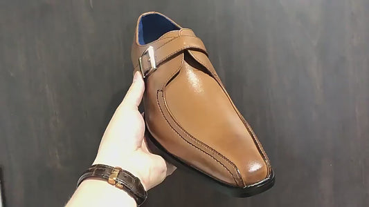 Men's Authentic Formal Wear Buckle Office Wedding Gentleman Men's Business Leather Shoes
