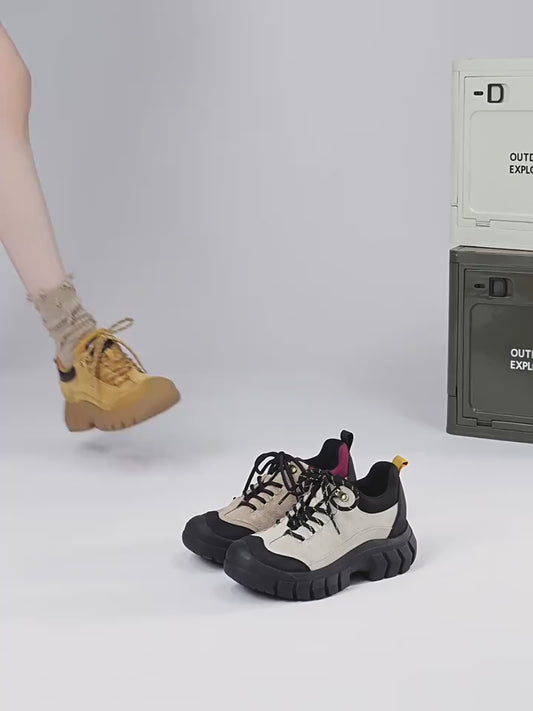 Women's Travel Outdoor Hiking Platform Height Increasing Women's Sports Shoes