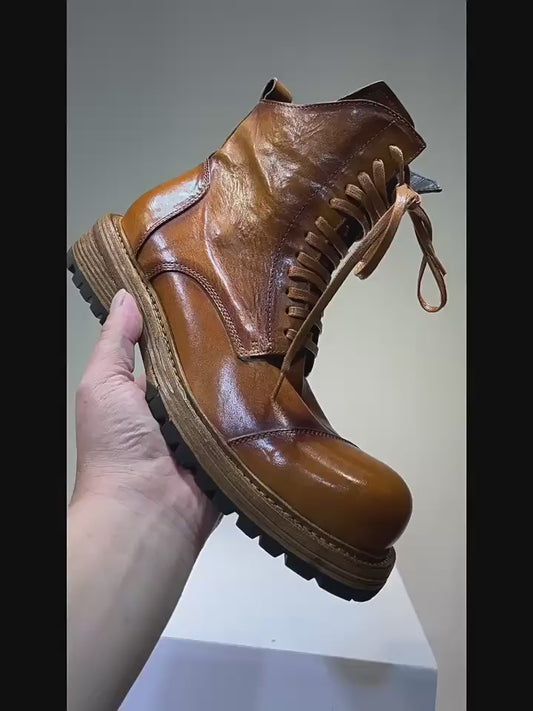 Men's Martin Height Increasing Leisure Washing Water Boots