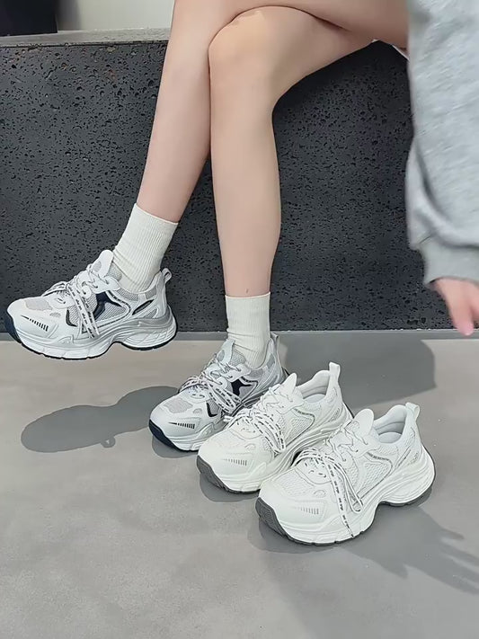 Women's Thick-soled Heightened Daddy Lightweight Little Wild Women's Sports Shoes