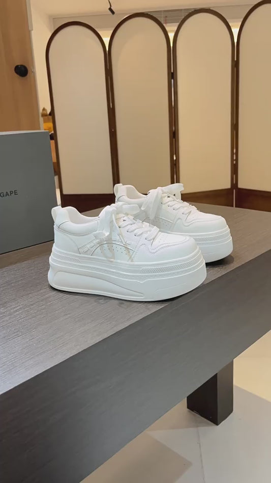 Women's Small Raise The Bottom Platform For White Women's Casual Shoes
