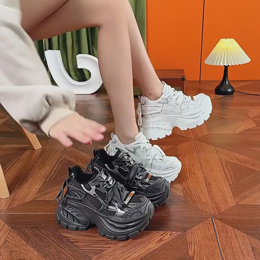 Women's Platform Dad Spring Fashionable Small Height Sneakers