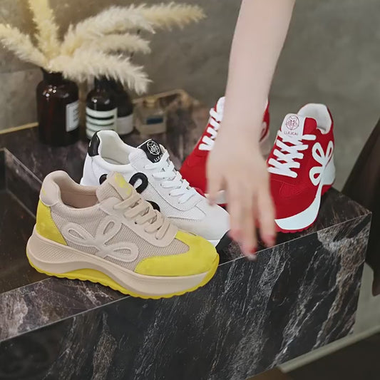 Women's Thick Bottom Height Increasing Insole Dad Breathable Casual Shoes