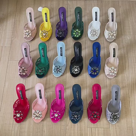 Outsole Lace Pointed Toe High Mesh Breathable Rhinestone Flat Fine Women's Fashion Shoes