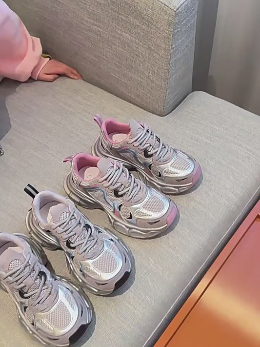 Women's Spring Platform Lightweight Versatile Height Increasing Sneakers