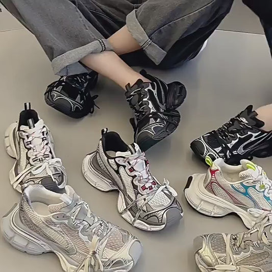 Women's & Men's Paris Retro Daddy Clunky Couple Ninth Generation Sneakers
