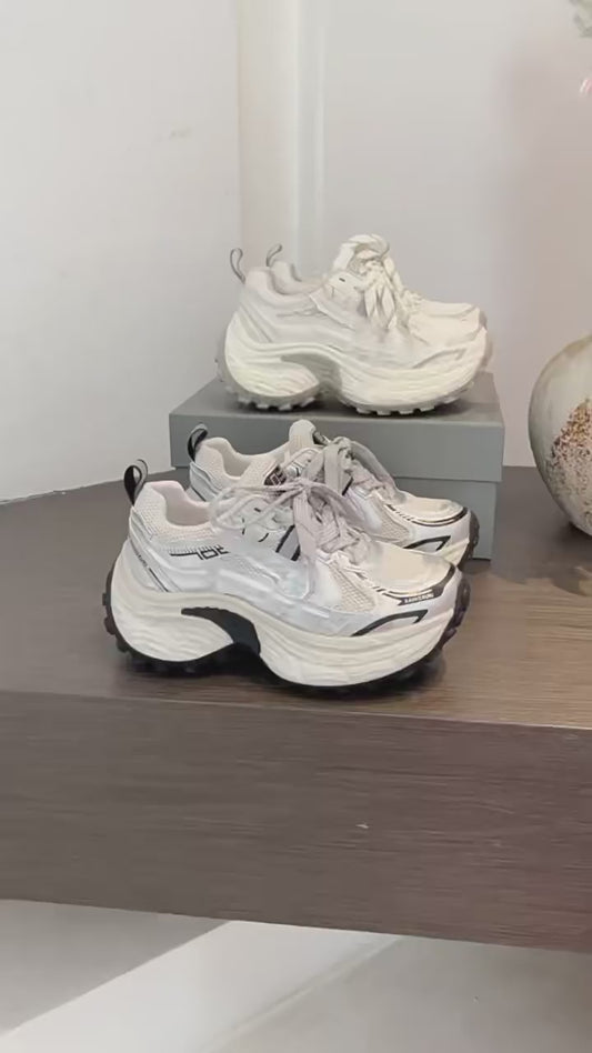 Women's Platform Dad Spring Mesh Breathable Pants Sneakers