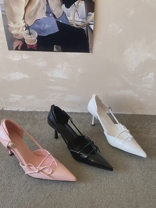 Women's Spring Pointed Toe Stiletto Temperament Slimming French Sexy Women's Fashion Shoes