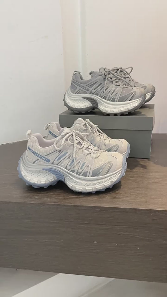 Women's Spring Platform Dad Mechanical Style Round Women's Sports Shoes