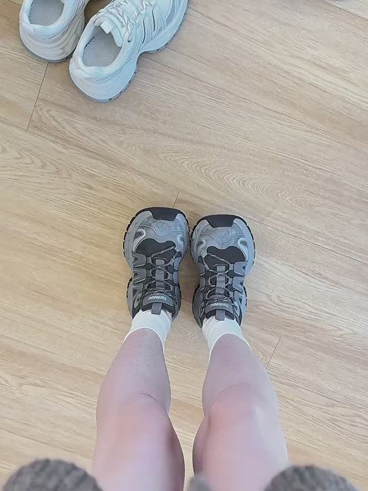 Women's Spring Platform Height Increasing Breathable Sports Sneakers