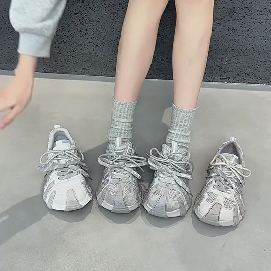Women's Thick Bottom Octopus Dad Spring Genuine Show Feet Little Women's Sports Shoes