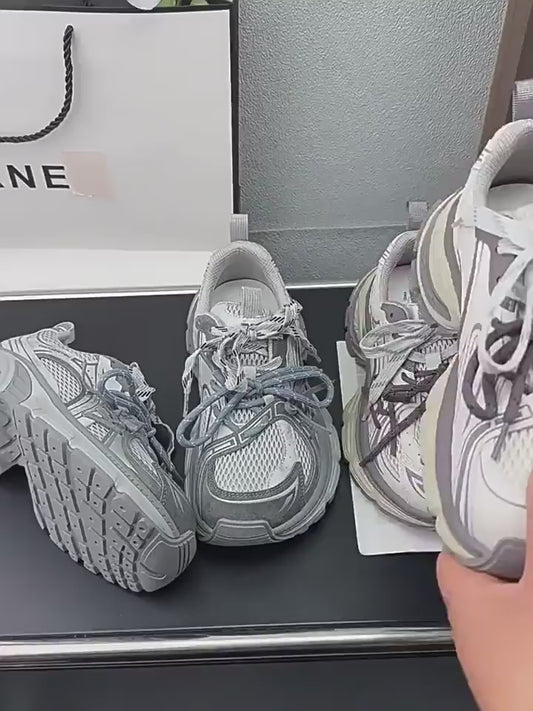 Women's Mesh Surface Super Hot Dad Spring Breathable Bow Sneakers