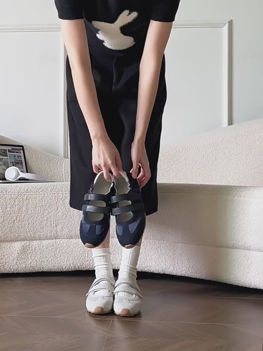 Women's Mary Jane Ballet Training Velcro Comfortable Casual Shoes