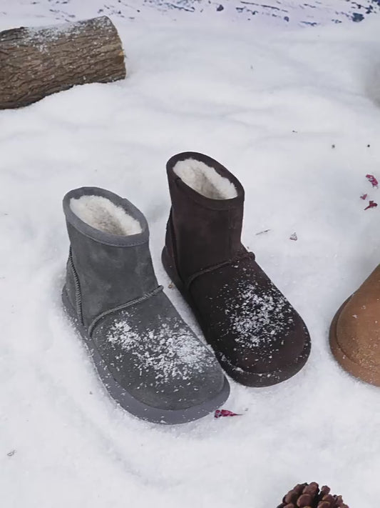 Women's Increasing Insole Fleece-lined Thickened Fur Integrated Small Potatoes Length Thermal Boots