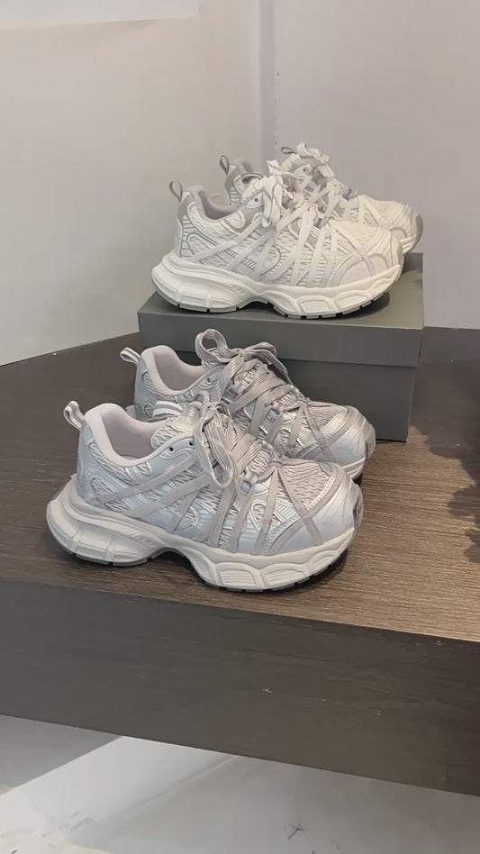 Women's Spring Spider Web Platform Dad Mesh Elevator Women's Casual Shoes