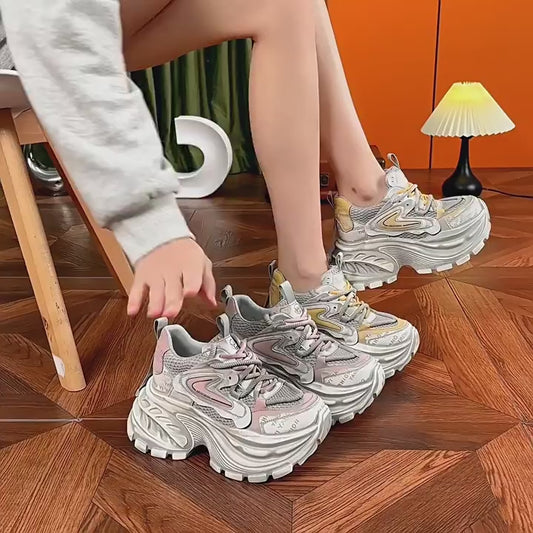 Women's Platform Dad Spring Height Increasing Insole Women's Sports Shoes